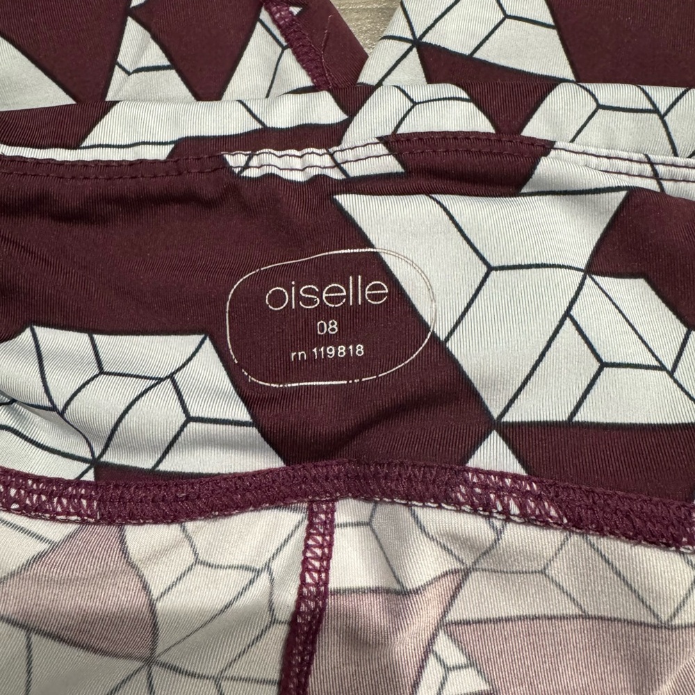 Oiselle Maroon Running Knickers - Picture 4 of 4